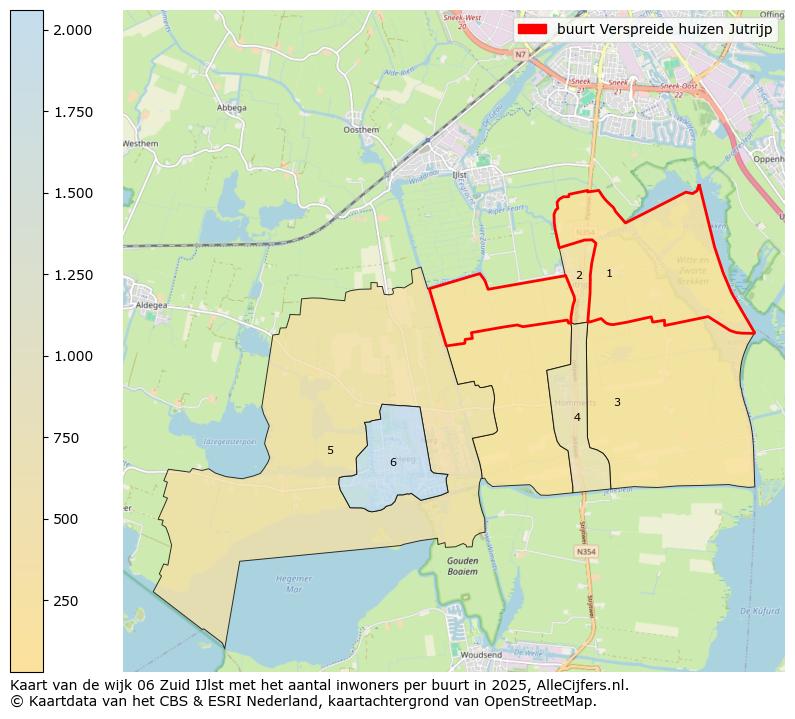 Afbeelding van de buurt Verspreide huizen Jutrijp op de kaart.