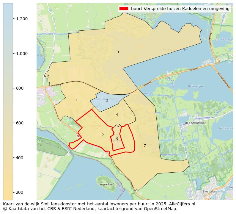 Afbeelding van de buurt Verspreide huizen Kadoelen en omgeving op de kaart.