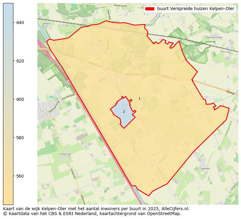 Afbeelding van de buurt Verspreide huizen Kelpen-Oler op de kaart.