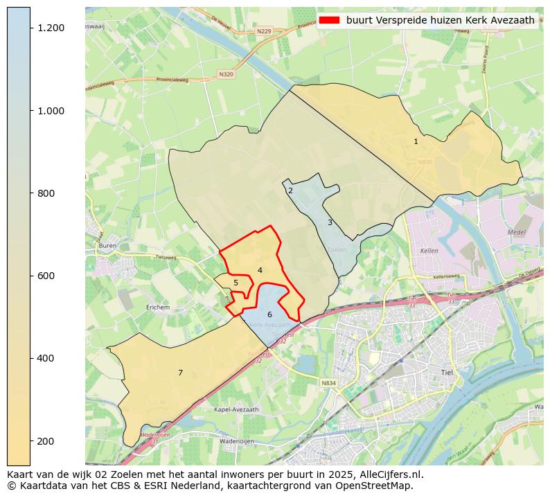 Afbeelding van de buurt Verspreide huizen Kerk Avezaath op de kaart.