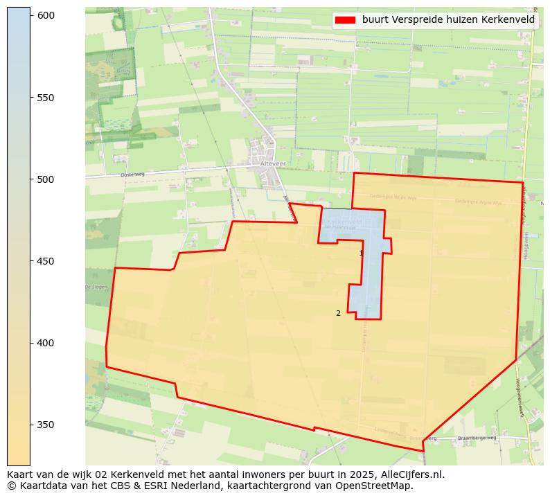 Afbeelding van de buurt Verspreide huizen Kerkenveld op de kaart.