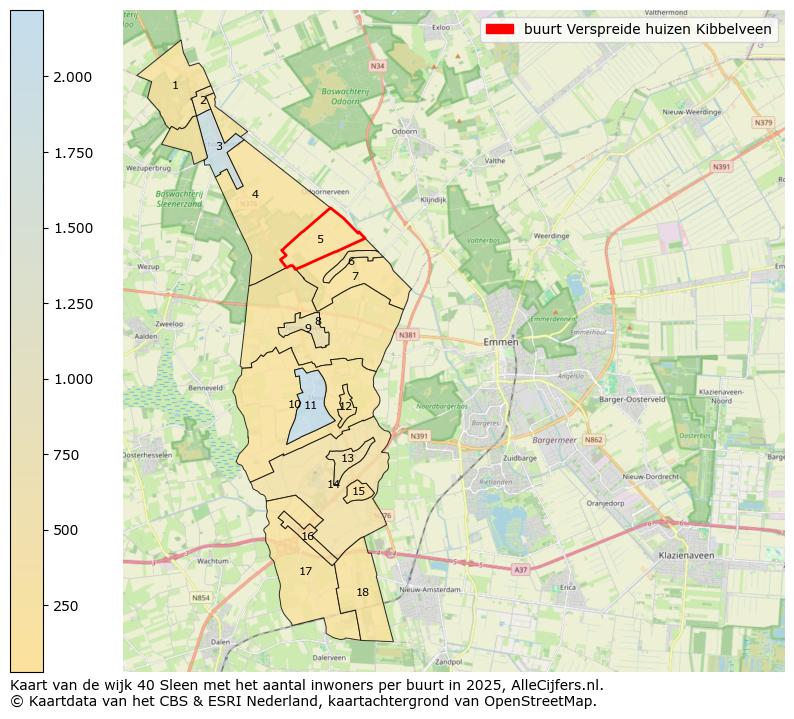 Afbeelding van de buurt Verspreide huizen Kibbelveen op de kaart.