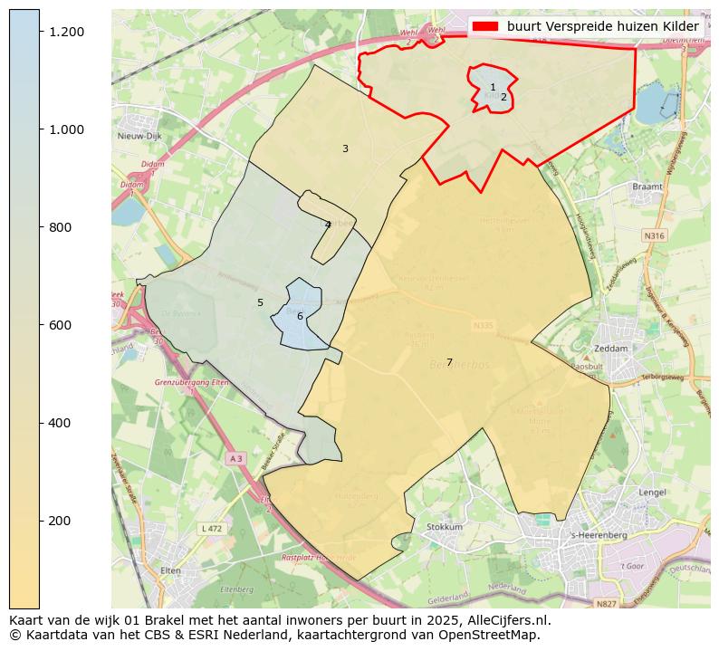 Afbeelding van de buurt Verspreide huizen Kilder op de kaart.
