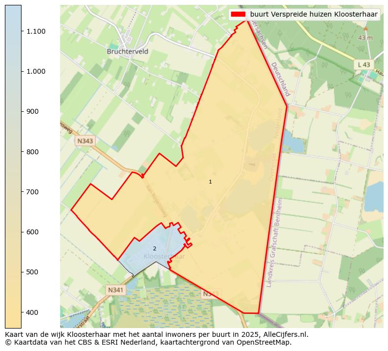 Afbeelding van de buurt Verspreide huizen Kloosterhaar op de kaart.