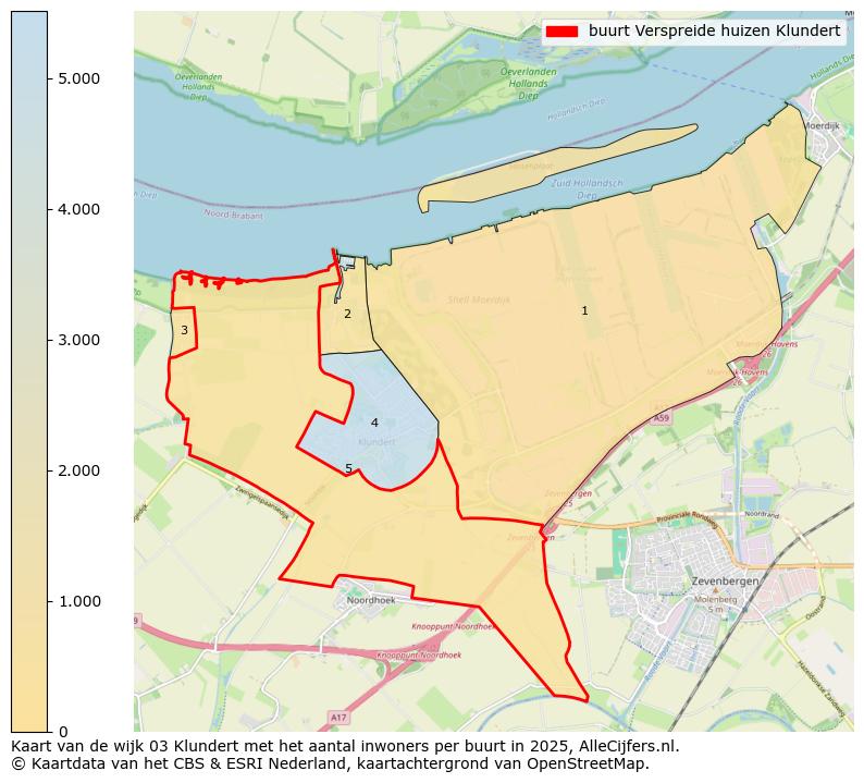 Afbeelding van de buurt Verspreide huizen Klundert op de kaart.