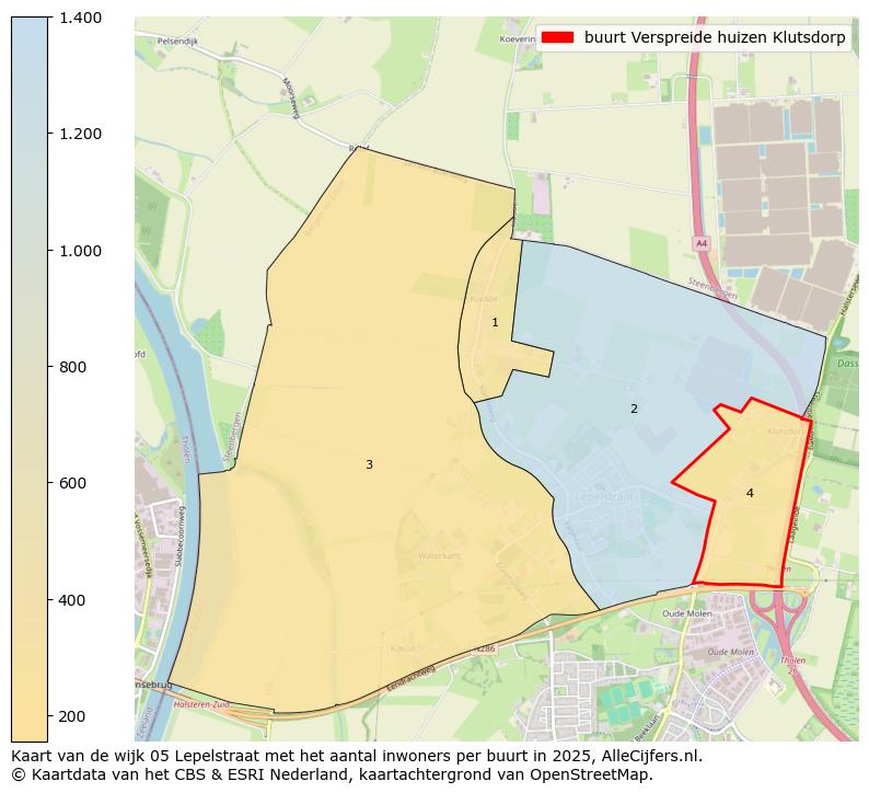 Afbeelding van de buurt Verspreide huizen Klutsdorp op de kaart.