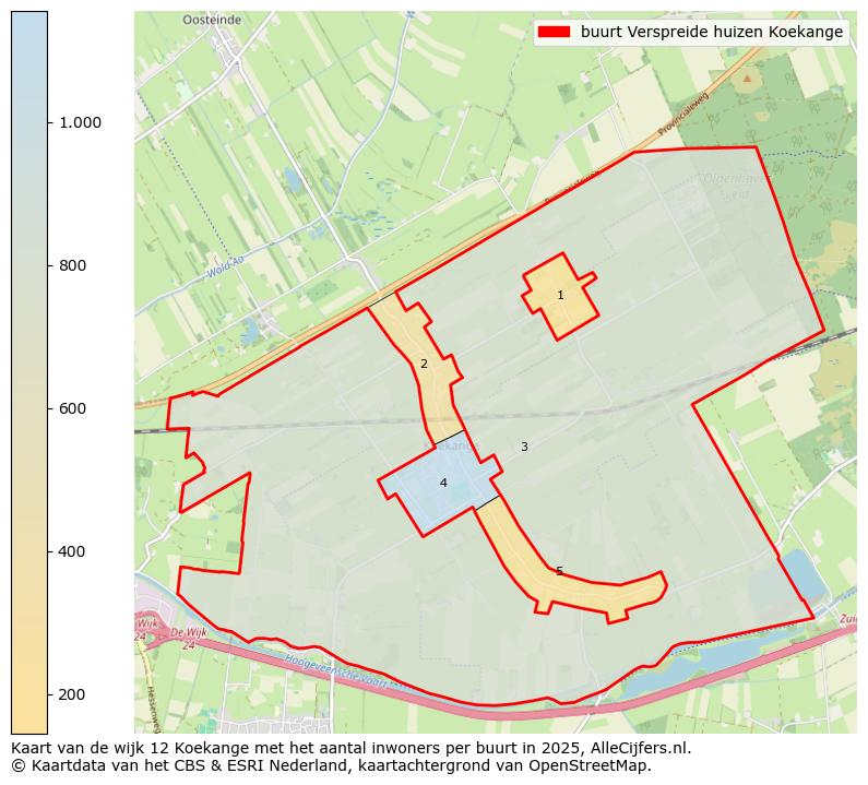 Afbeelding van de buurt Verspreide huizen Koekange op de kaart.