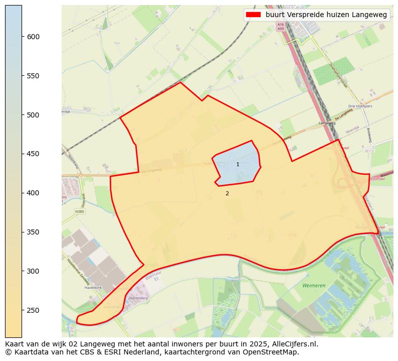 Afbeelding van de buurt Verspreide huizen Langeweg op de kaart.