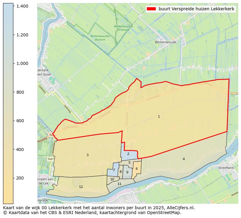 Afbeelding van de buurt Verspreide huizen Lekkerkerk op de kaart.