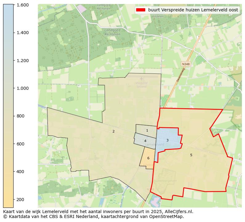 Afbeelding van de buurt Verspreide huizen Lemelerveld oost op de kaart.