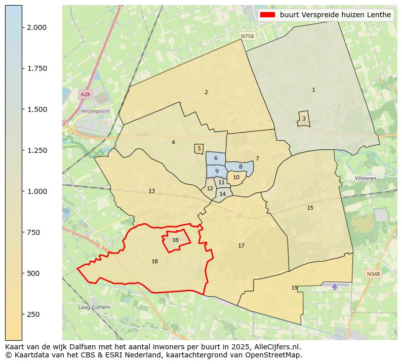 Afbeelding van de buurt Verspreide huizen Lenthe op de kaart.