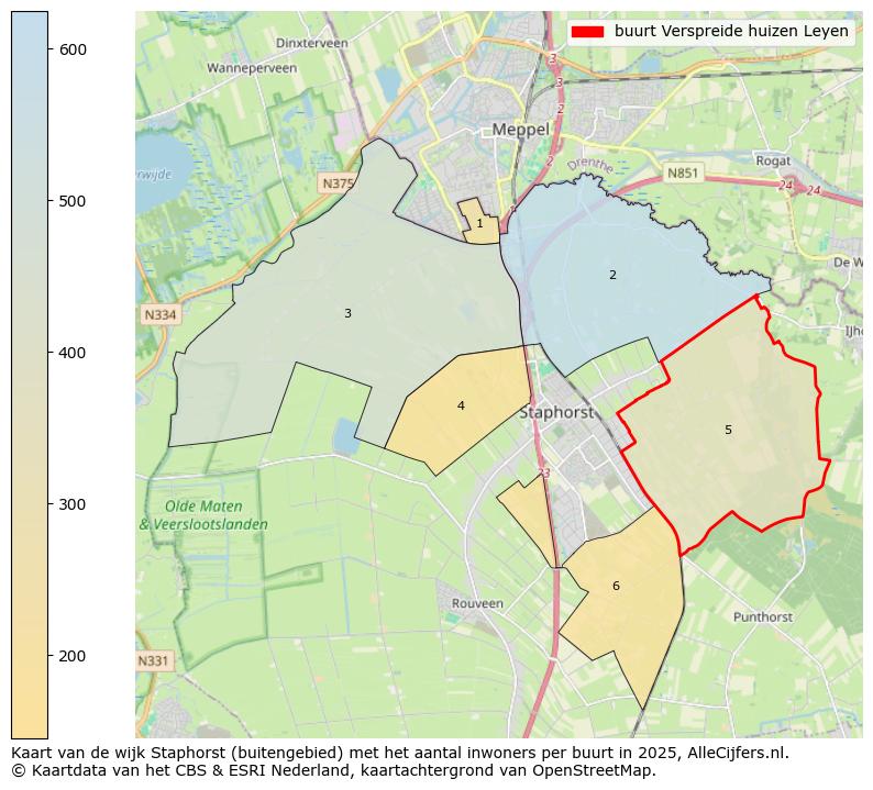 Afbeelding van de buurt Verspreide huizen Leyen op de kaart.