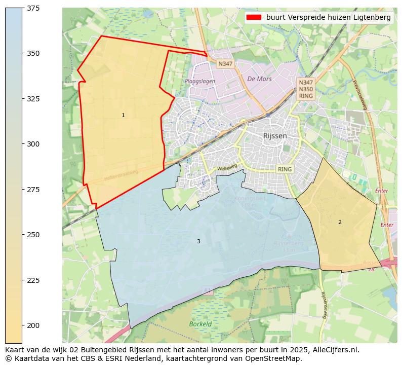 Afbeelding van de buurt Verspreide huizen Ligtenberg op de kaart.