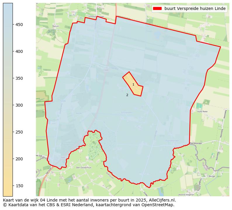 Afbeelding van de buurt Verspreide huizen Linde op de kaart.