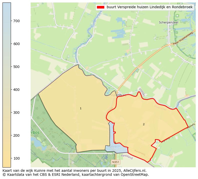 Afbeelding van de buurt Verspreide huizen Lindedijk en Rondebroek op de kaart.