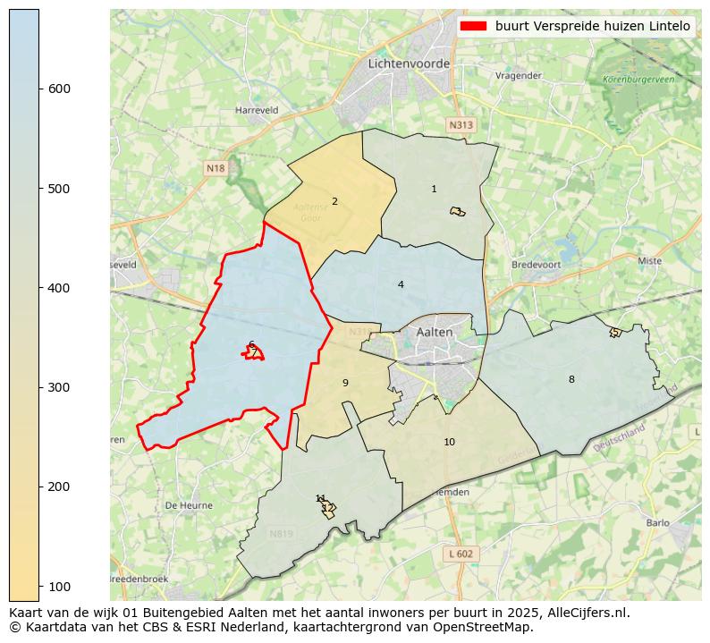Afbeelding van de buurt Verspreide huizen Lintelo op de kaart.