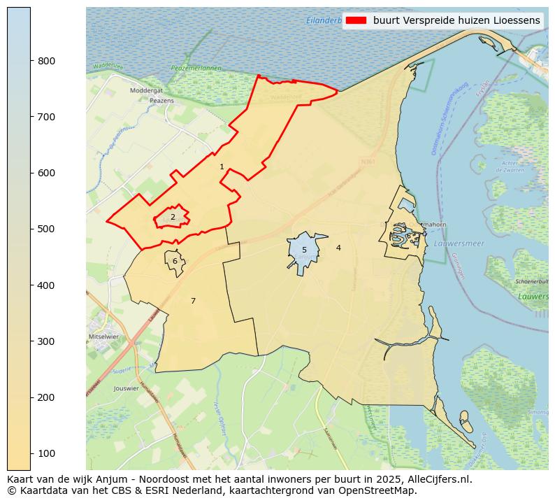 Afbeelding van de buurt Verspreide huizen Lioessens op de kaart.