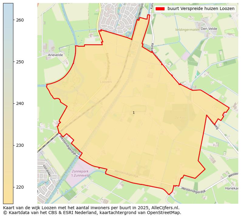 Afbeelding van de buurt Verspreide huizen Loozen op de kaart.