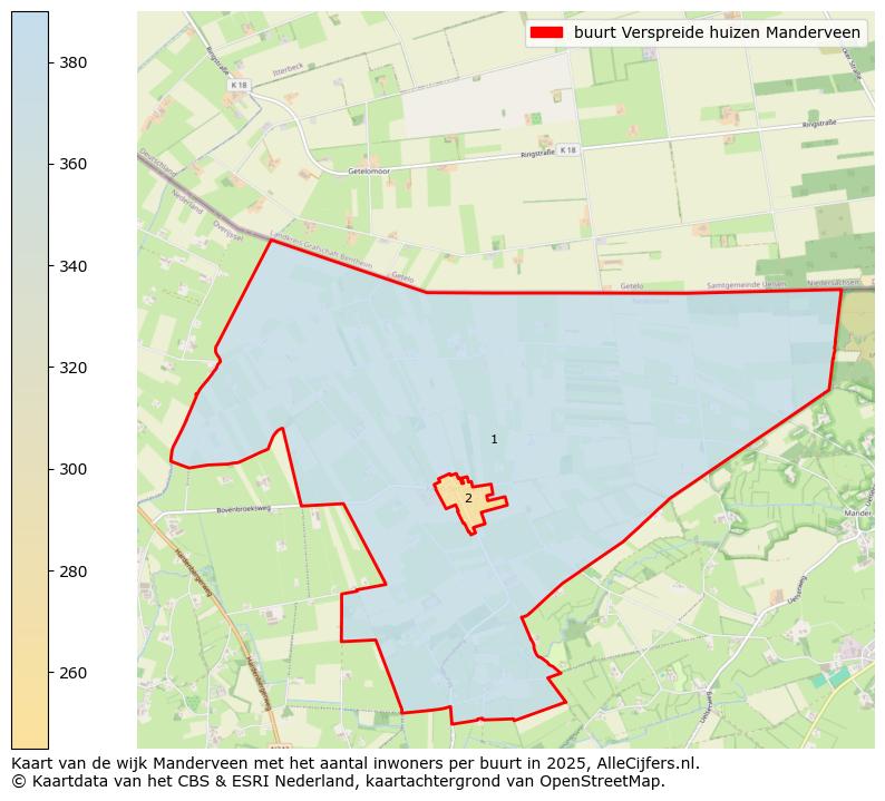 Afbeelding van de buurt Verspreide huizen Manderveen op de kaart.