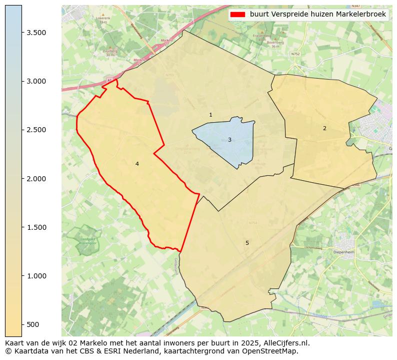 Afbeelding van de buurt Verspreide huizen Markelerbroek op de kaart.