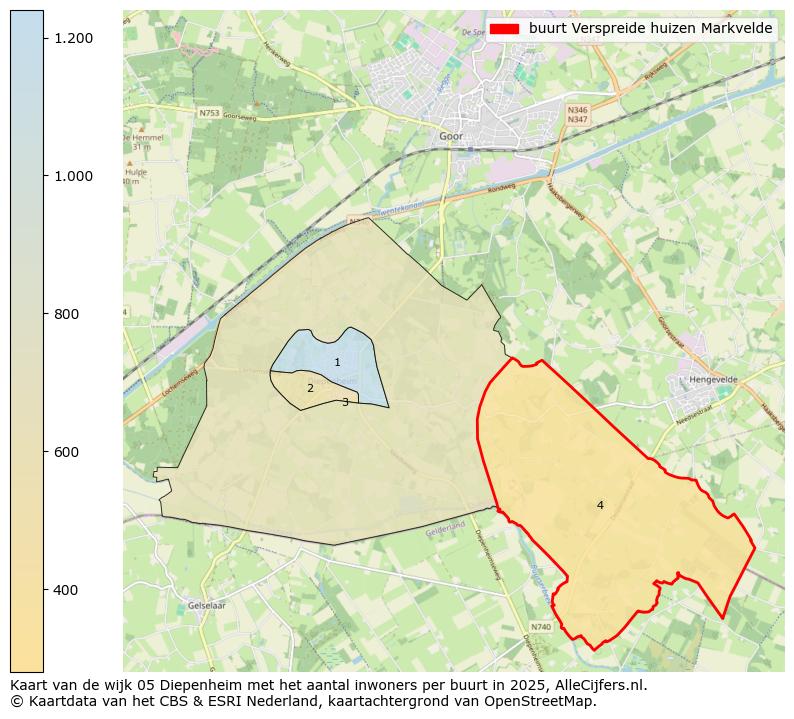 Afbeelding van de buurt Verspreide huizen Markvelde op de kaart.