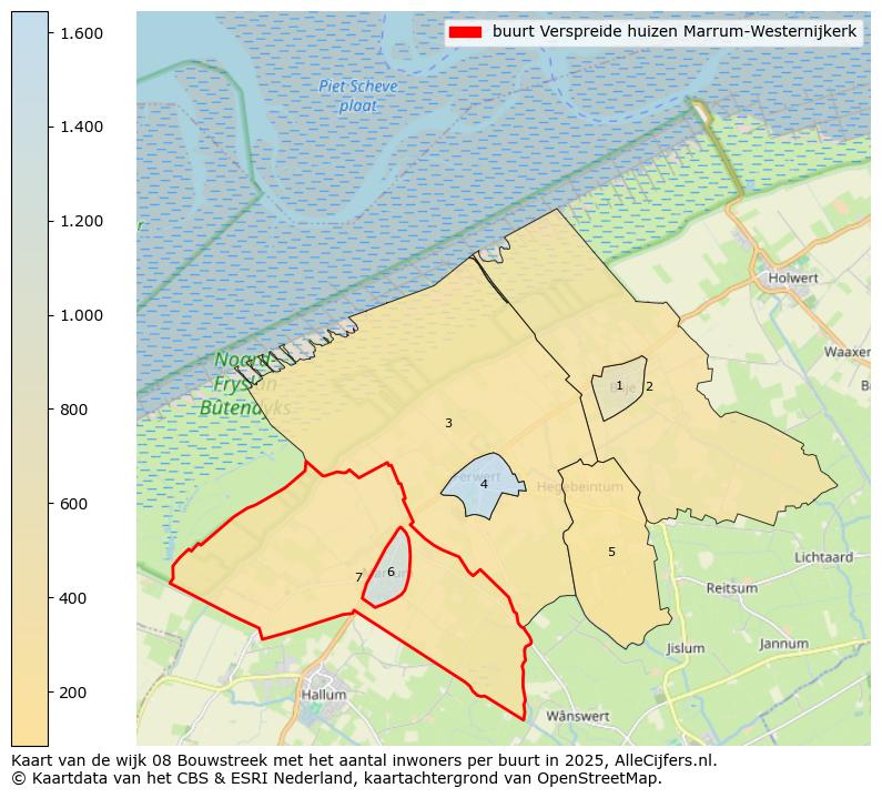 Afbeelding van de buurt Verspreide huizen Marrum-Westernijkerk op de kaart.