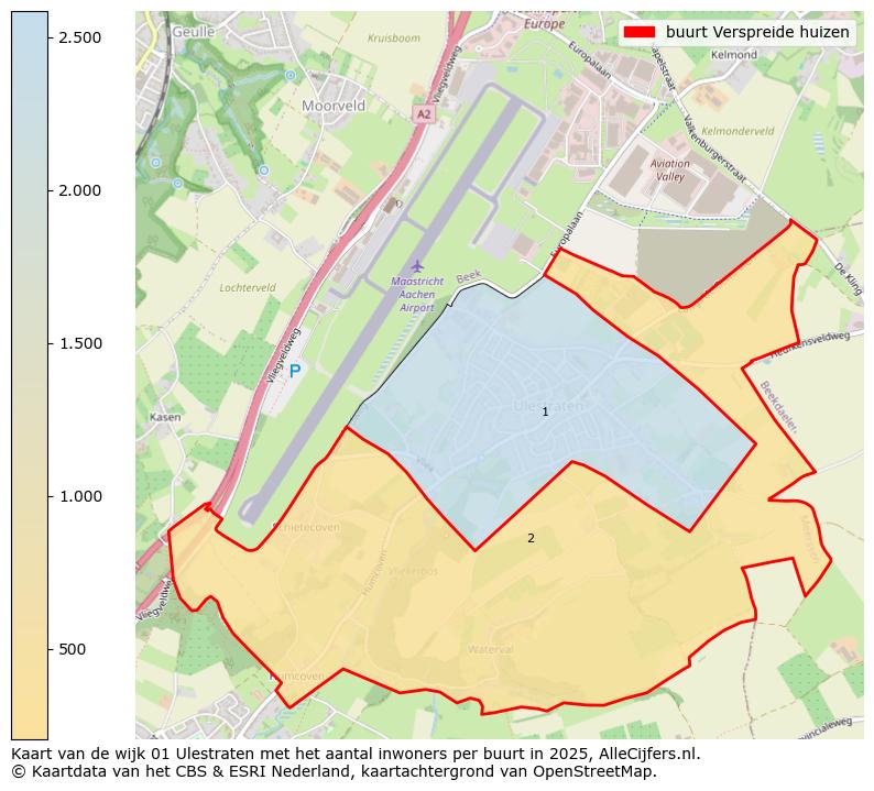 Afbeelding van de buurt Verspreide huizen op de kaart.