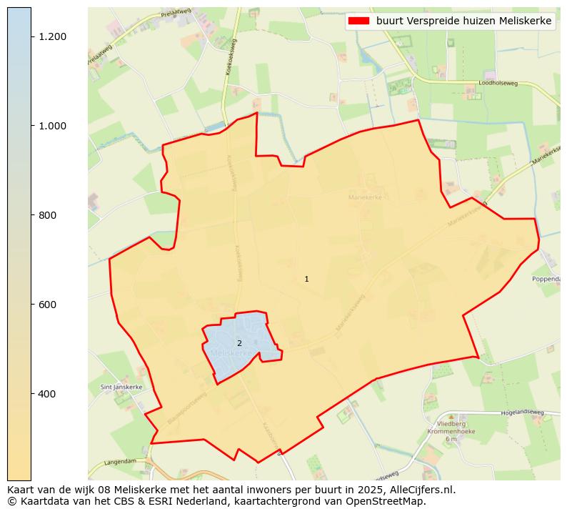 Afbeelding van de buurt Verspreide huizen Meliskerke op de kaart.