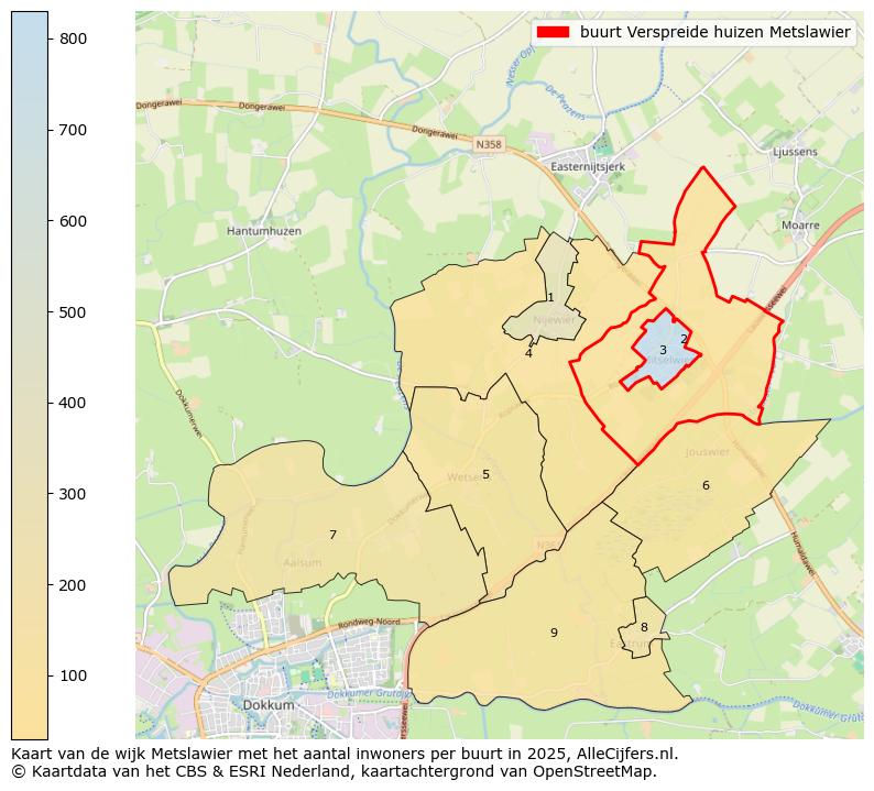 Afbeelding van de buurt Verspreide huizen Metslawier op de kaart.