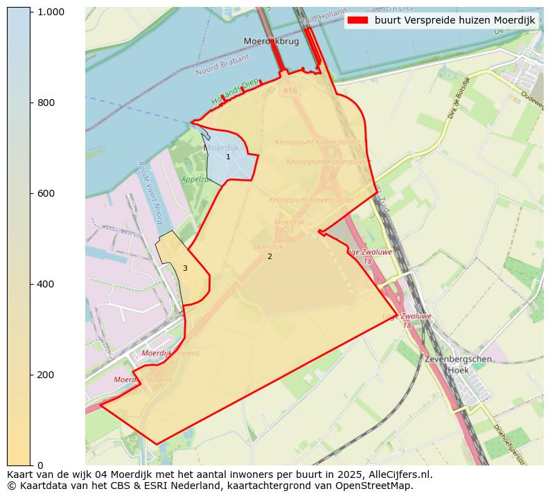 Afbeelding van de buurt Verspreide huizen Moerdijk op de kaart.
