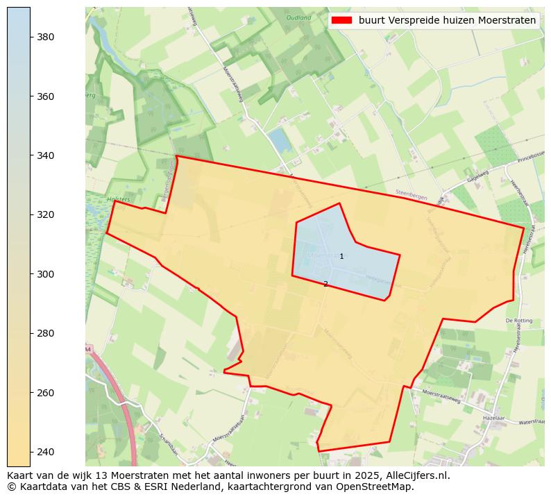 Afbeelding van de buurt Verspreide huizen Moerstraten op de kaart.
