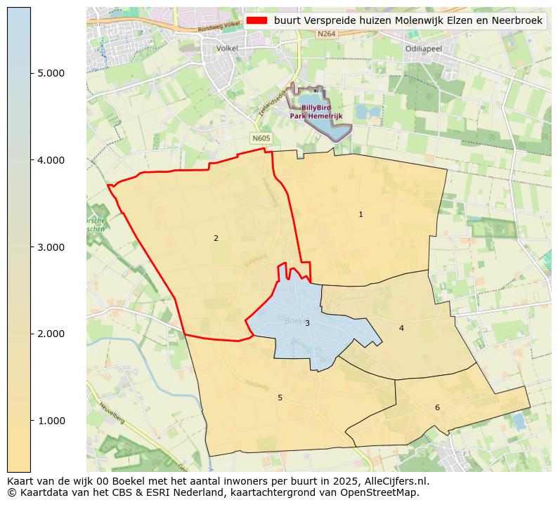 Afbeelding van de buurt Verspreide huizen Molenwijk Elzen en Neerbroek op de kaart.