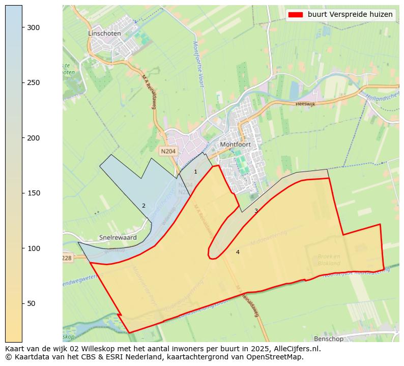 Afbeelding van de buurt Verspreide huizen op de kaart.