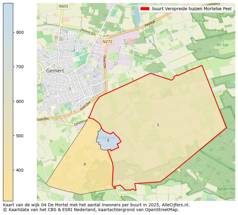 Afbeelding van de buurt Verspreide huizen Mortelse Peel op de kaart.