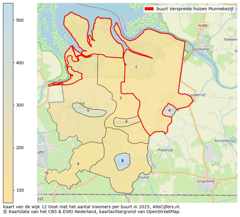 Afbeelding van de buurt Verspreide huizen Munnekezijl op de kaart.