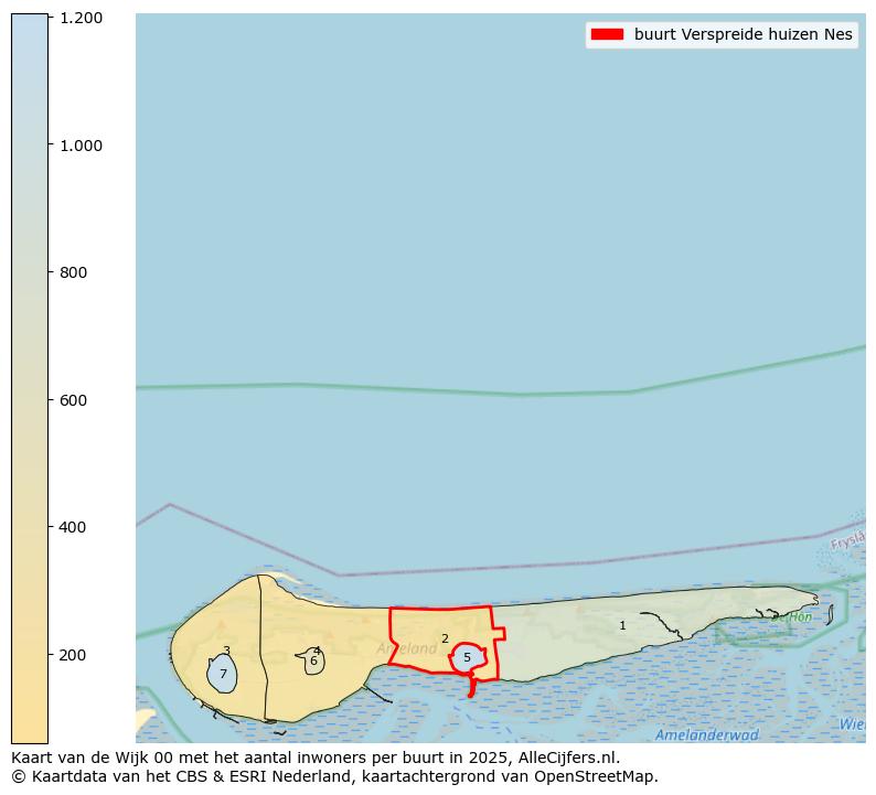 Afbeelding van de buurt Verspreide huizen Nes op de kaart.