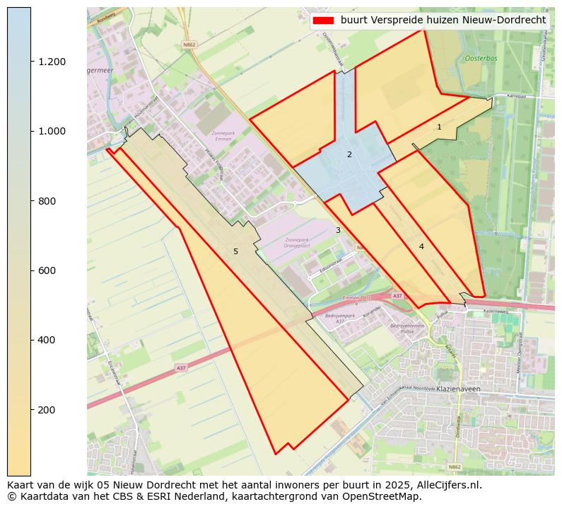 Afbeelding van de buurt Verspreide huizen Nieuw-Dordrecht op de kaart.