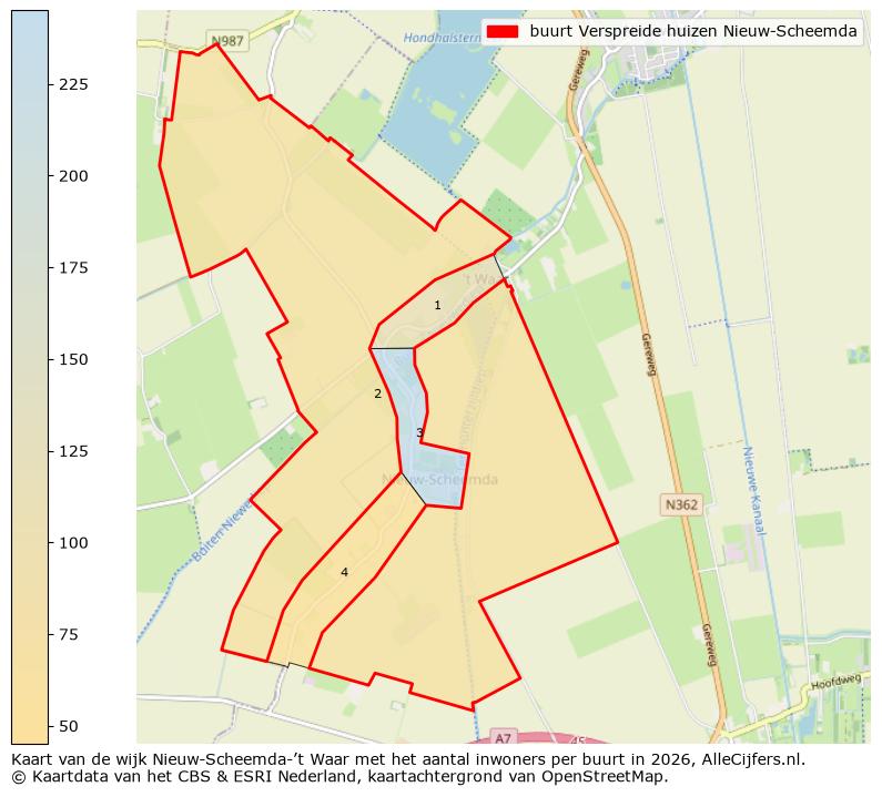 Afbeelding van de buurt Verspreide huizen Nieuw-Scheemda op de kaart.