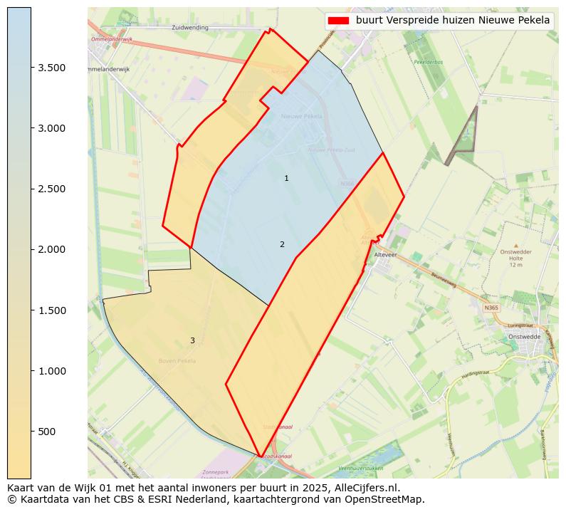 Afbeelding van de buurt Verspreide huizen Nieuwe Pekela op de kaart.