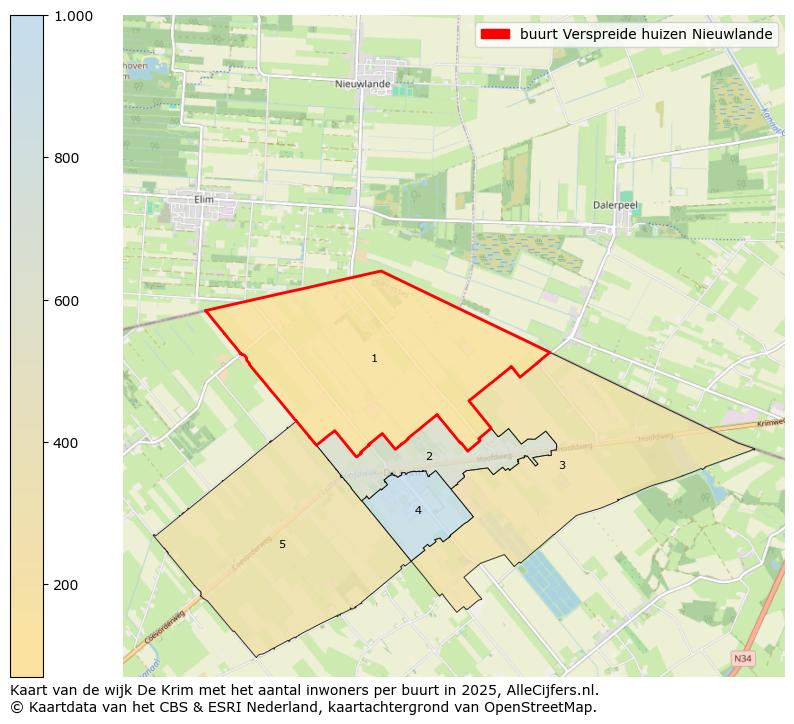 Afbeelding van de buurt Verspreide huizen Nieuwlande op de kaart.