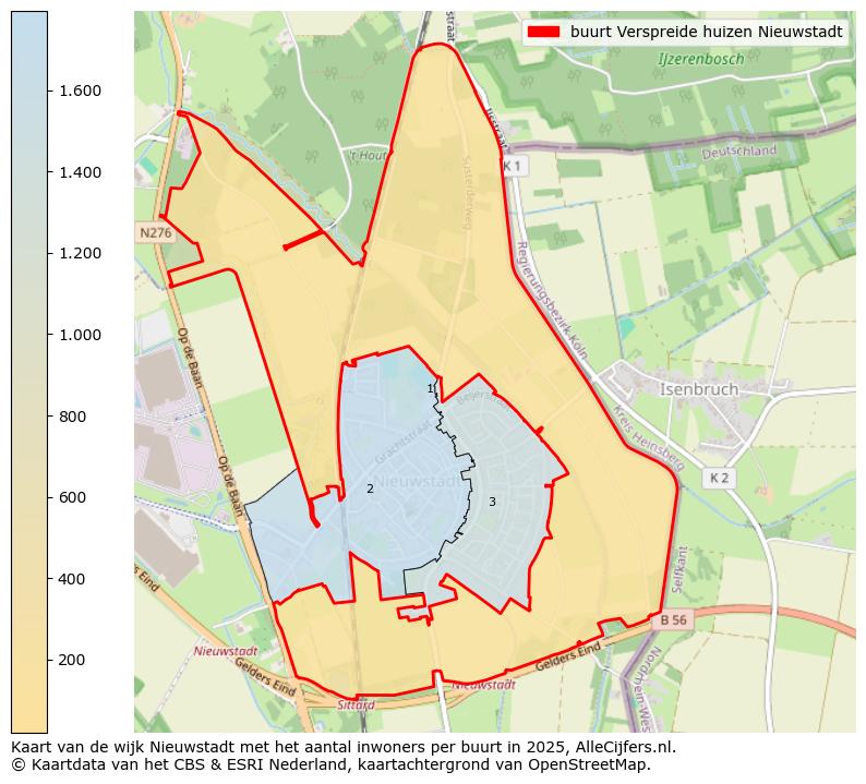 Afbeelding van de buurt Verspreide huizen Nieuwstadt op de kaart.