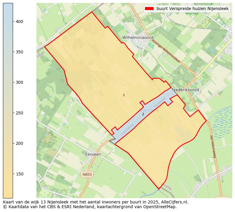 Afbeelding van de buurt Verspreide huizen Nijensleek op de kaart.