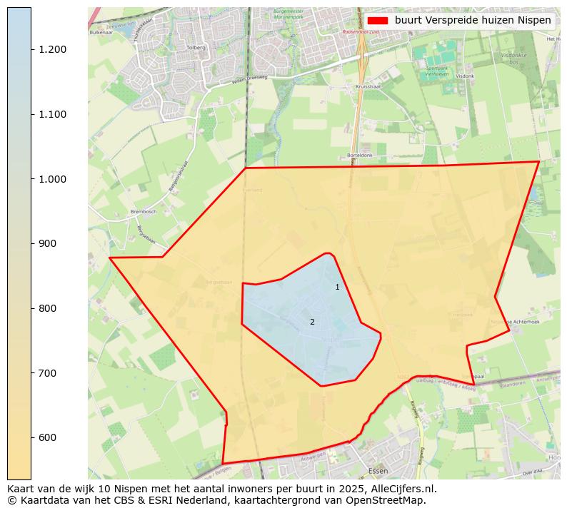 Afbeelding van de buurt Verspreide huizen Nispen op de kaart.