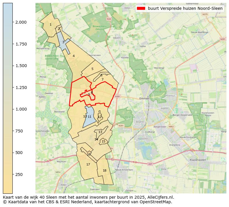 Afbeelding van de buurt Verspreide huizen Noord-Sleen op de kaart.