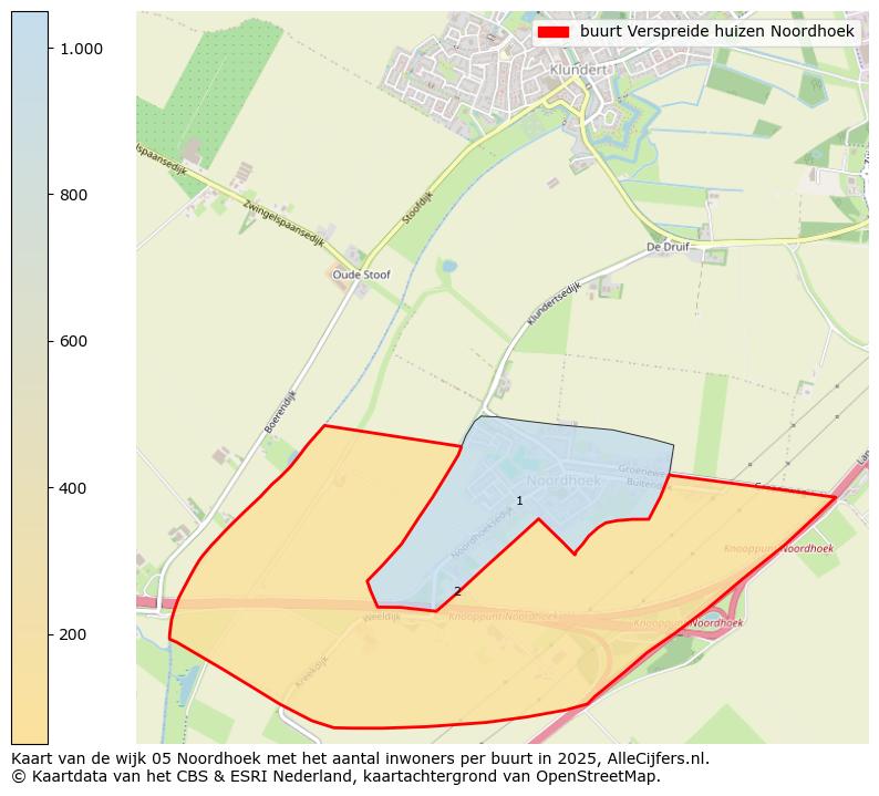 Afbeelding van de buurt Verspreide huizen Noordhoek op de kaart.
