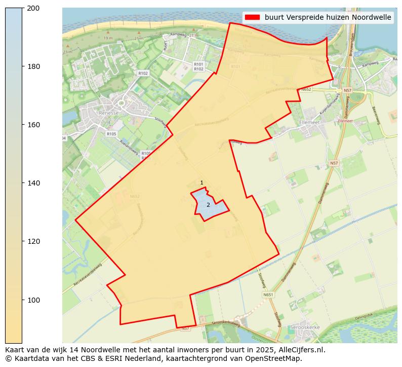 Afbeelding van de buurt Verspreide huizen Noordwelle op de kaart.