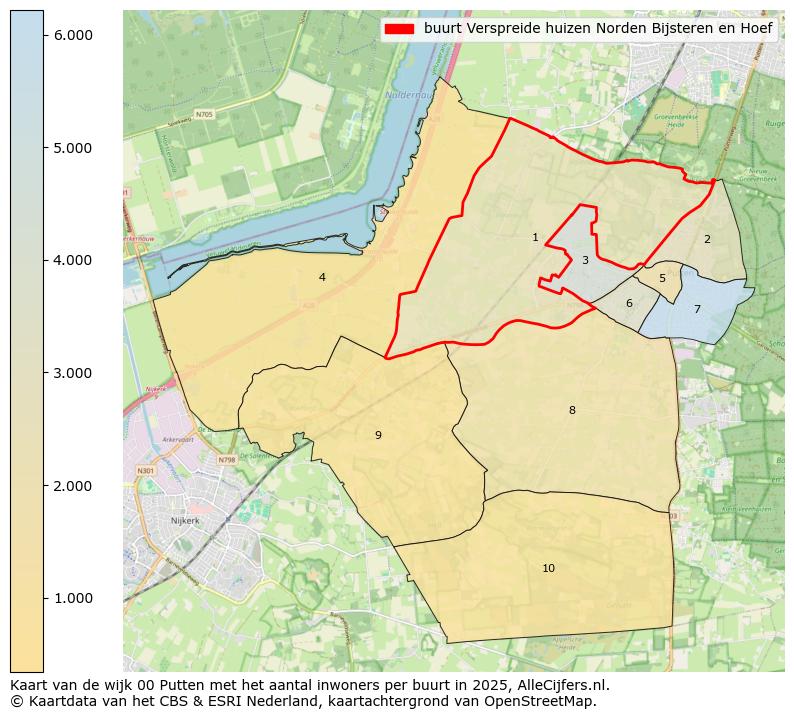 Afbeelding van de buurt Verspreide huizen Norden Bijsteren en Hoef op de kaart.