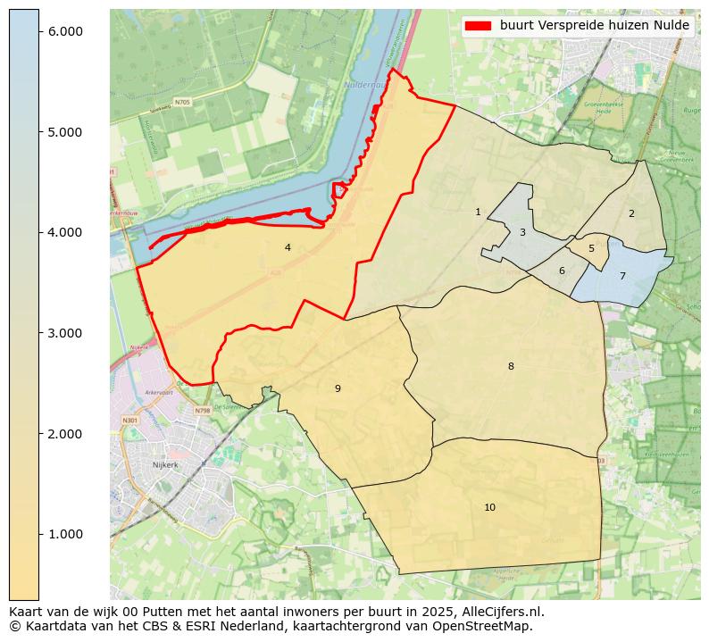 Afbeelding van de buurt Verspreide huizen Nulde op de kaart.