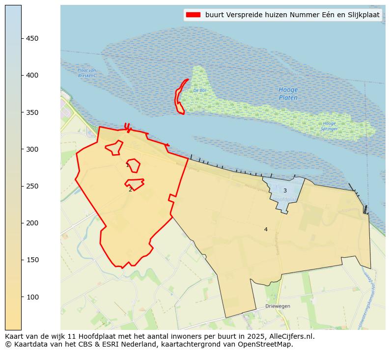 Afbeelding van de buurt Verspreide huizen Nummer Eén en Slijkplaat op de kaart.