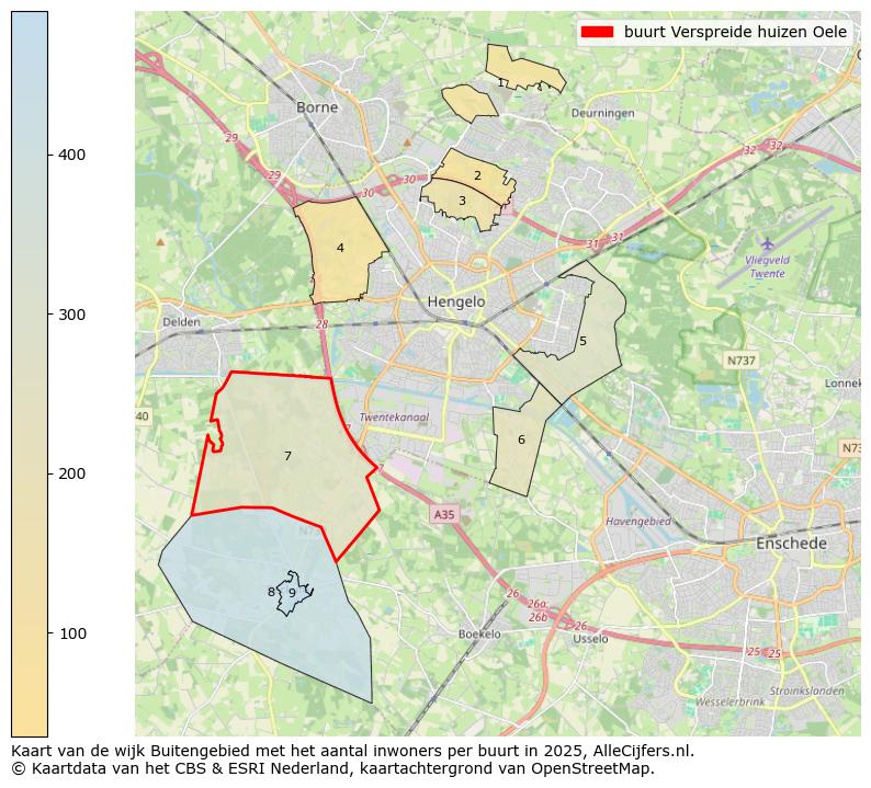 Afbeelding van de buurt Verspreide huizen Oele op de kaart.